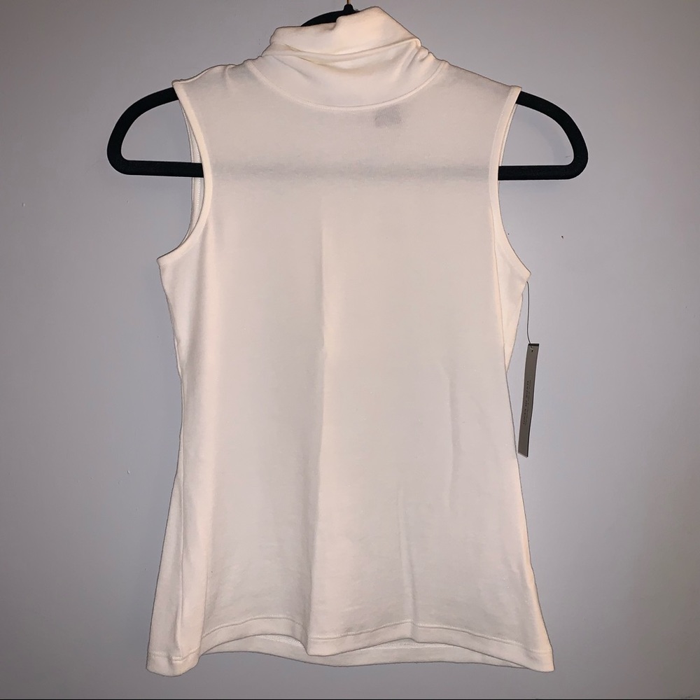 XS, white turtle neck tank-top from Jones New York
